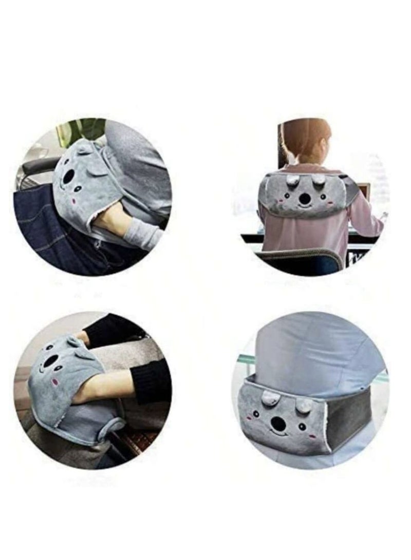 Generic Water Bottle with Cat Design, Triple with Velvet Cloth Cover and Waist Belt for Heat and Cold Therapy to Relieve Back Pain - Image 3