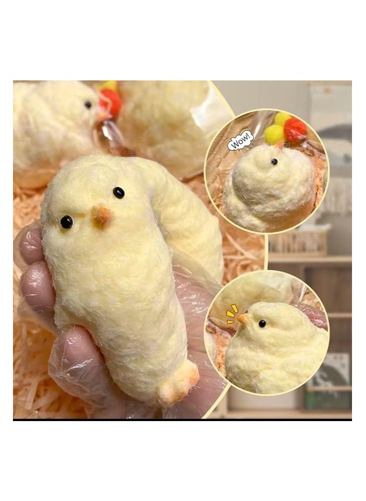 Generic - Mochi Fidget Chicken is a cute and soft toy made of a mochi-like material, perfect for relieving stress and anxiety. - Image 1