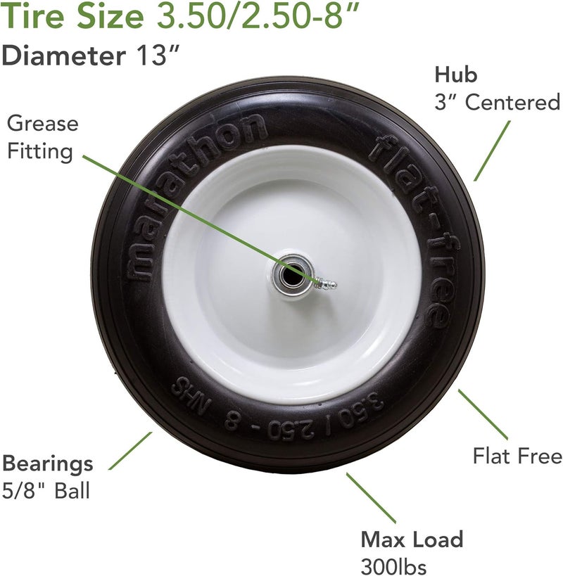 Marathon إطار ماراثون 3502508 خالي من الهواء على عجلة 3 محور 58 محامل - Image 3