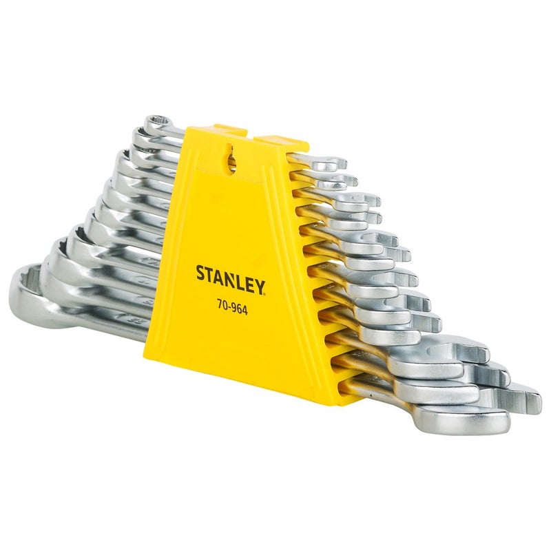 Stanley STANLEY 70964E 12Piece Chrome Vanadium Steel Combination Spanner Set with MaxiDrive System Anti  - Image 2
