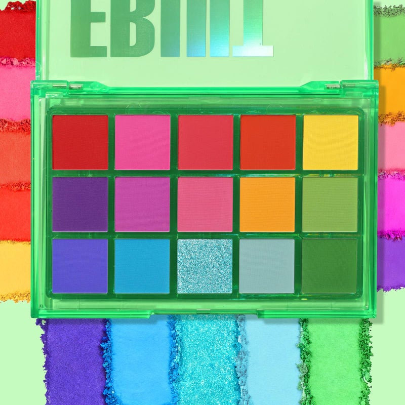 UCANBE Bright Colorful Neon Rainbow Makeup Eyeshadow Palette 15 Shades Green Purple Yellow Make Up Pallets Kit Vibrant Shimmer Matte Pigmented Blendable - Fruit Punch - Image 3