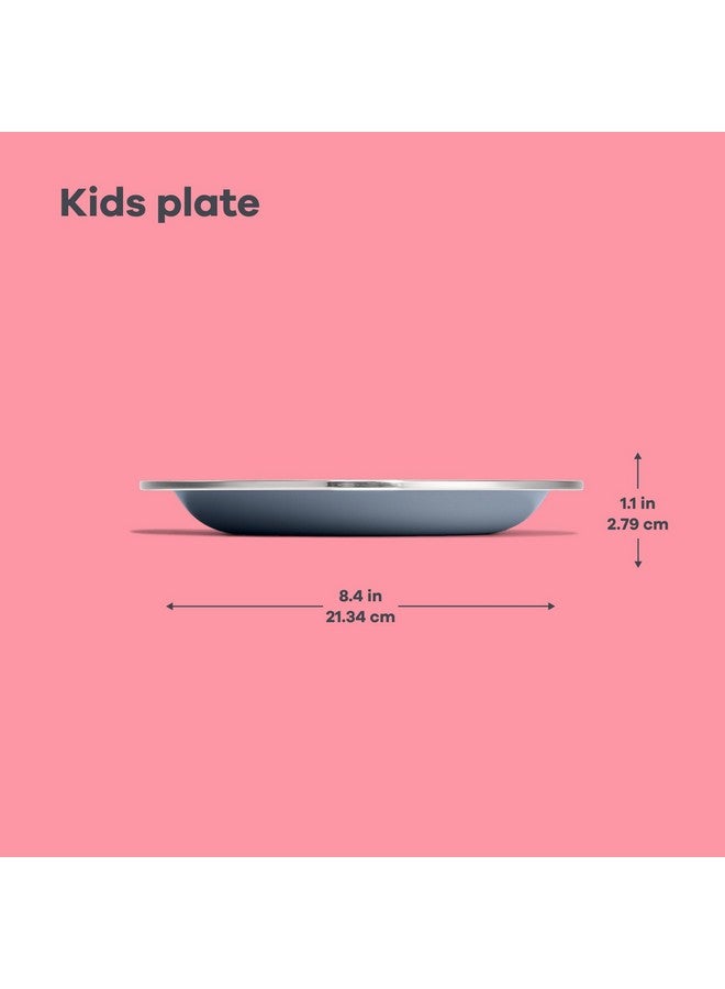 Hydro Flask Stainless Steel Kids Plate- Dishwasher Safe, Stackable, Dinner Plate in Koala Gray - Image 4
