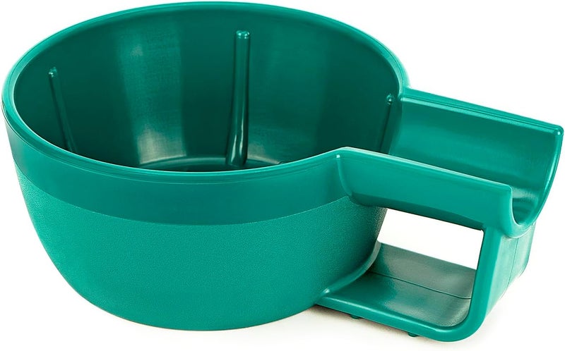 Linkidea Plastic Shaving Soap Bowl with Nonslip Handle Wide Mouth Large Capacity Easier to Lather Ridges Wet Razor Shave Cream Bowl for Men Green