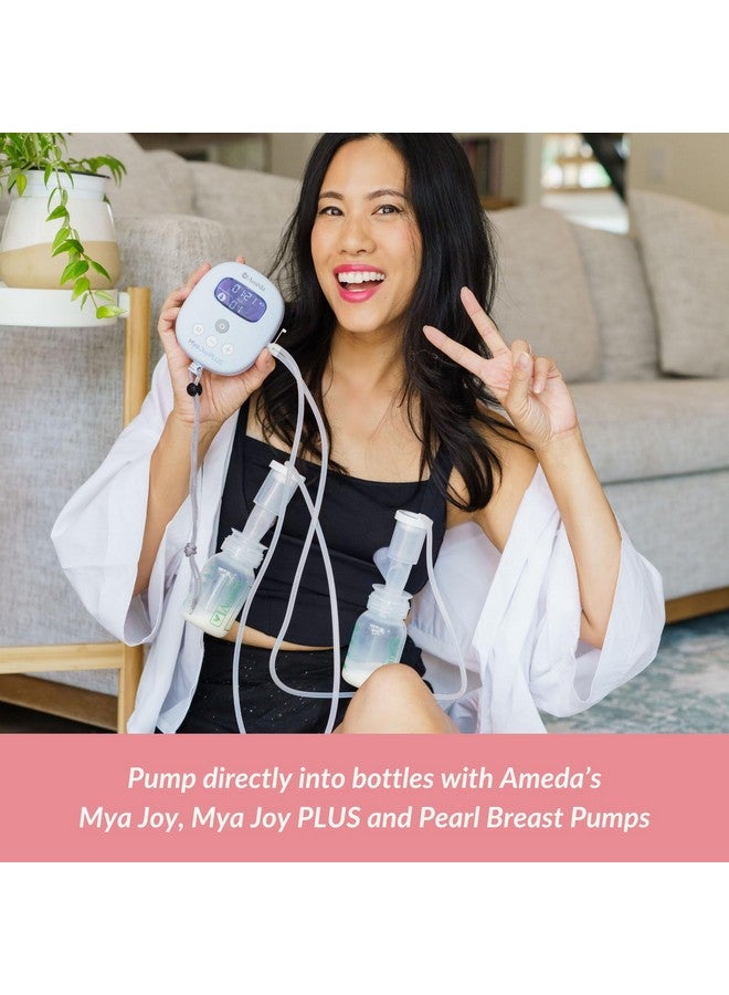 Ameda Ameda Breastmilk Storage Bottles with Lock-Tight Cap | 4.4 Ounce Breast Milk Storage Containers for Fridge (4 Count) | Breastmilk Storage Bag Alternative | Breastfeeding Supplies - Image 3