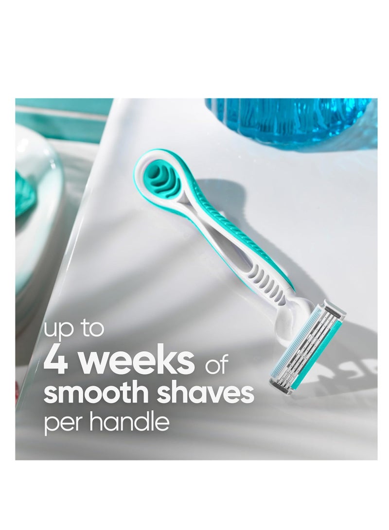 Gillette Venus Simply 3 Sensitive Women's Disposable Razors, Pack of 1 with 4 razors - Image 4