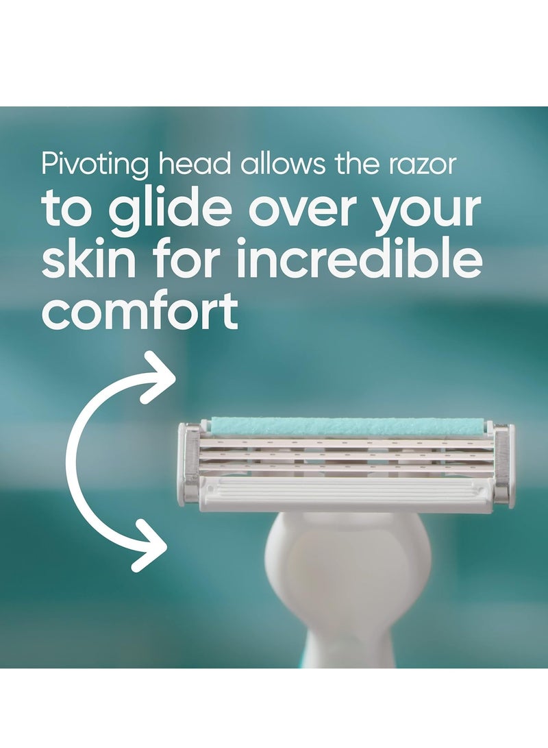 Gillette Venus Simply 3 Sensitive Women's Disposable Razors, Pack of 1 with 4 razors - Image 5