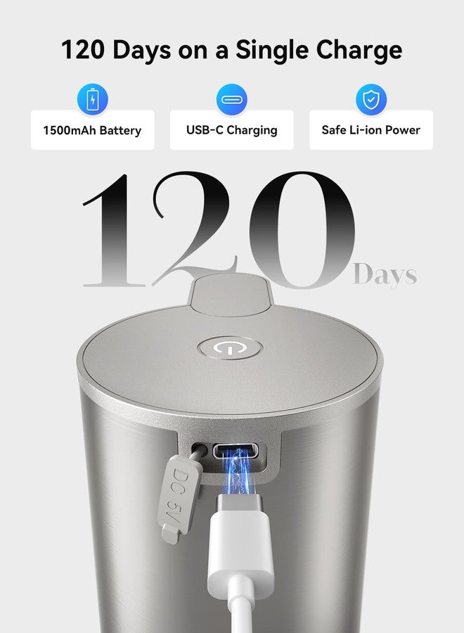 SUNLY Automatic Foaming Soap Dispenser Touchless, 0.2s Fast Sensor, USB-C Rechargeable, Smudge-Resistant Stainless Steel, Hand Soap Dispenser for Bathroom, Kitchen, Hotel, Silver - Image 5