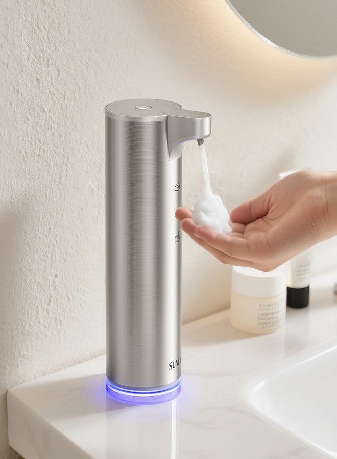 SUNLY Automatic Foaming Soap Dispenser Touchless, 0.2s Fast Sensor, USB-C Rechargeable, Smudge-Resistant Stainless Steel, Hand Soap Dispenser for Bathroom, Kitchen, Hotel, Silver - Image 1
