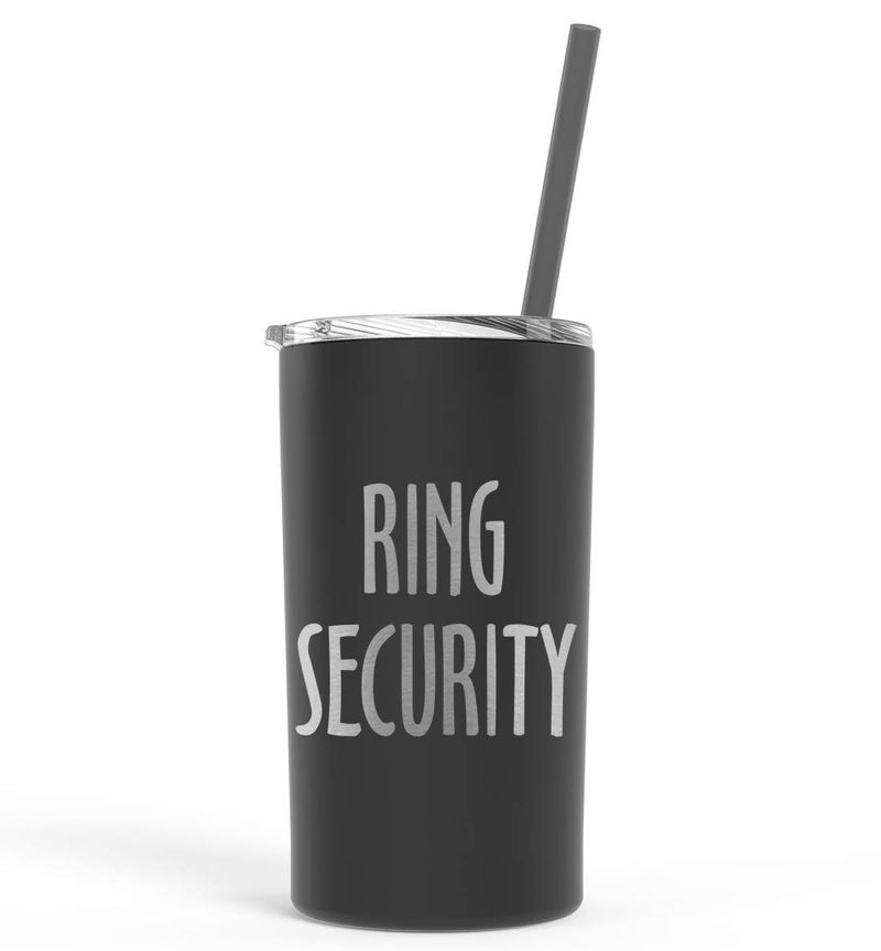 The Crafty Engineer Ring Bearer Security Tumbler With Straw - Unique Proposal Gift - Ideal Wedding Gift for Little Boys - Ring Security (Engraved) - Image 2