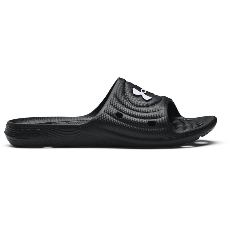 Under Armour mens Locker Iv Slide Sandal, Black Black White 001, 8 US - Image 1