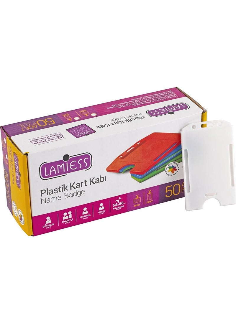 Lamiess Lms 217 Vertical Plastic Card Holder White 50's 
