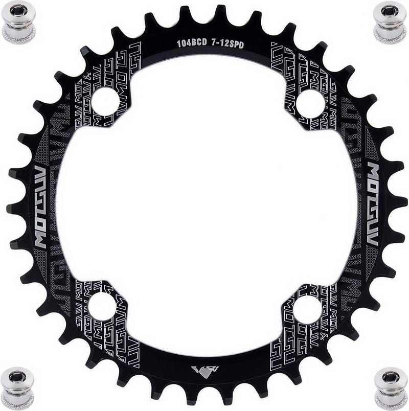 YBEKI Pro-Grade 104BCD Chainring (30-52T) CNC 7075-T6 Aluminum Narrow-Wide MTB/Road Round Oval Bike Chainwheel | Shimano/SRAM 8-11 Speed Compatible | 573MPa Strength(Black/Red/Blue) - Image 1