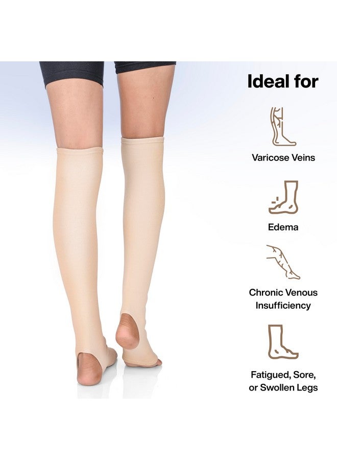 FOVERA Varicose Veins Compression Stockings (Below Knee), Open Toe knee length Sleeves for Swelling, Edema, Sore & Aching Legs, Pain Relief & Post Pregnancy, for Men & Women (Size - XL, 1 Pair) - Image 3