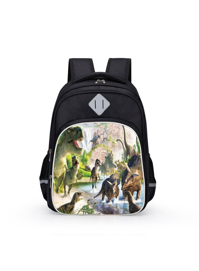 Children's Schoolbag Primary School Student Male 1-2-3 Grade 6-12 Years Old Cartoon Dinosaur Backpack Large Capacity Three-layer-Color:Three-layer Dinosaur Large-11 - Image 1