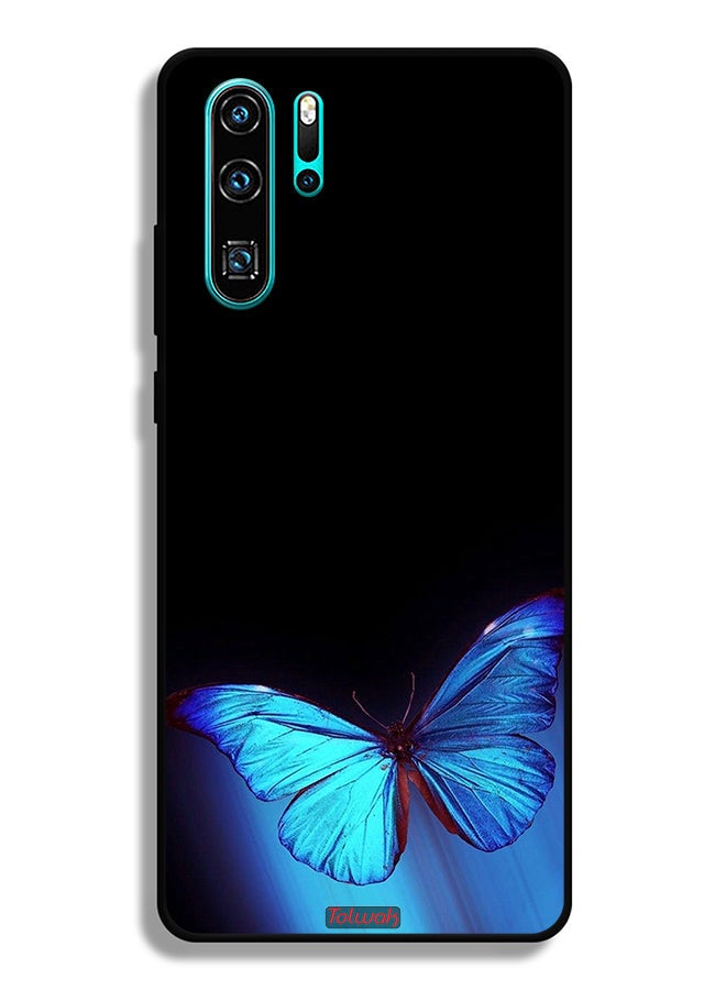 Tolwak غطاء حماية لهاتف هواوي P30 برو بتصميم فن الفراشة - Image 2