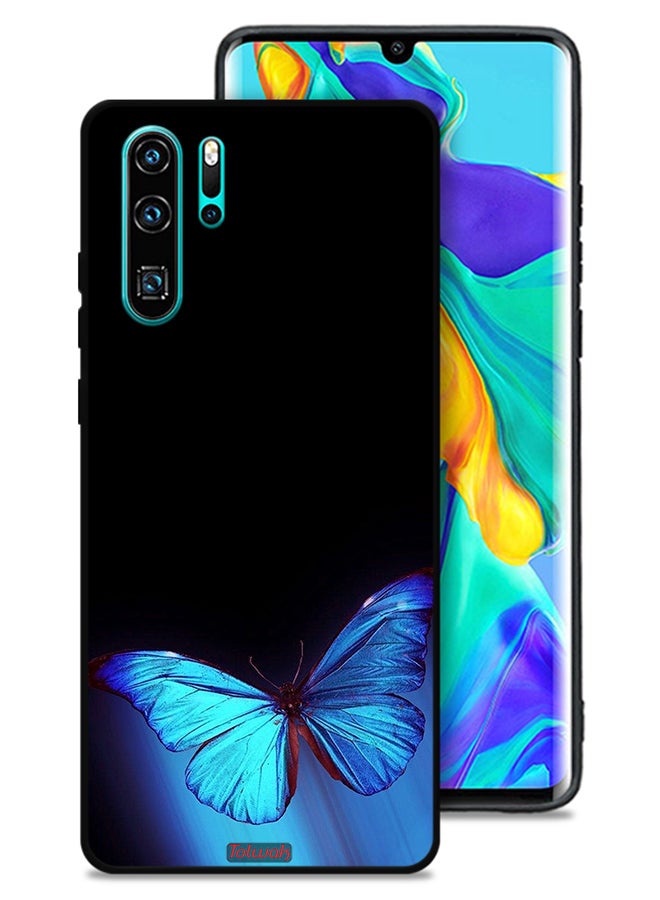 Tolwak غطاء حماية لهاتف هواوي P30 برو بتصميم فن الفراشة - Image 1