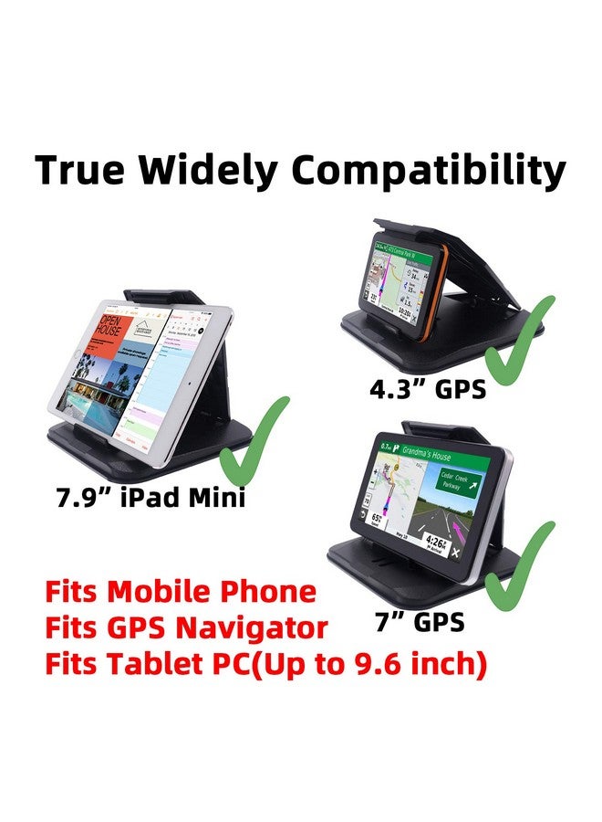 iSaddle Dashboard GPS Mount Holder - Universal Dashbaord Phone Tablet PC Navigation Holder for Garmin Nuvi iPhone iPad Galaxy Yoga Android Fits 4.3"-9.6" GPS & Smartphone Friction Mount Holder - Image 2