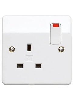 K2657WHI 13 Amp 1 Gang Double Pole Switch Socket And Neon