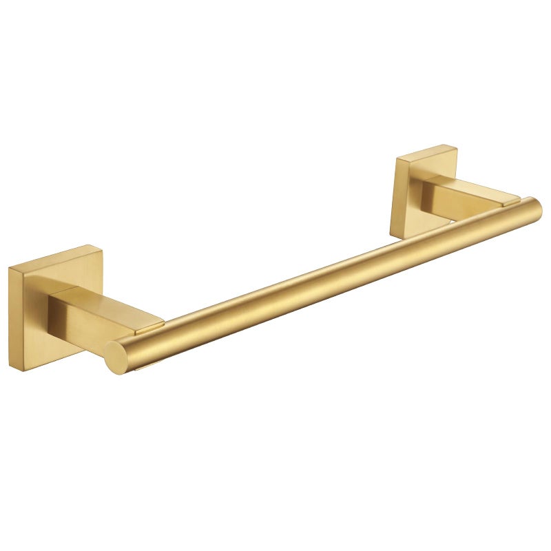 Suyar Suyar Brushed Gold Hand Towel Holder SUS 304 Stainless Steel Short Towel Bar for Bathroom Wall 1378 Inch 