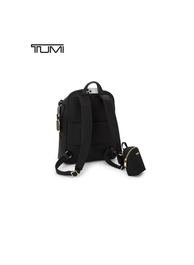 Tumi Voyageur Women's Backpack Fashion Commuter Casual Laptop Bag Lightweight Black Gold New Year Gift - Image 3