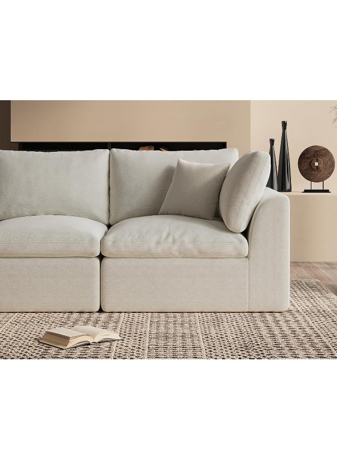 Zayn comforts Convertible L-Shaped Cloud Sectional Sofa with Ottoman - Image 3
