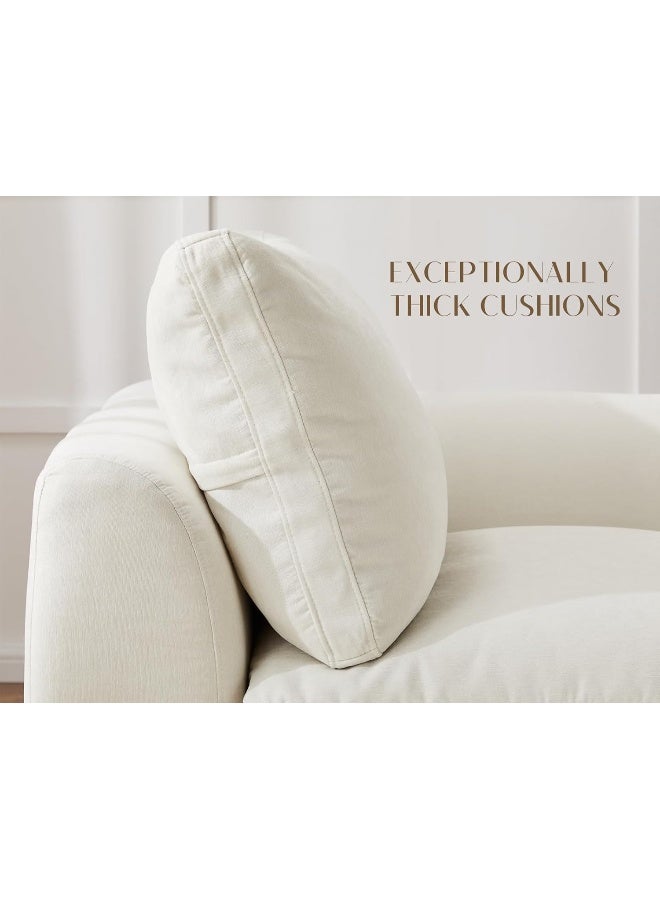 Zayn comforts Convertible L-Shaped Cloud Sectional Sofa with Ottoman - Image 5