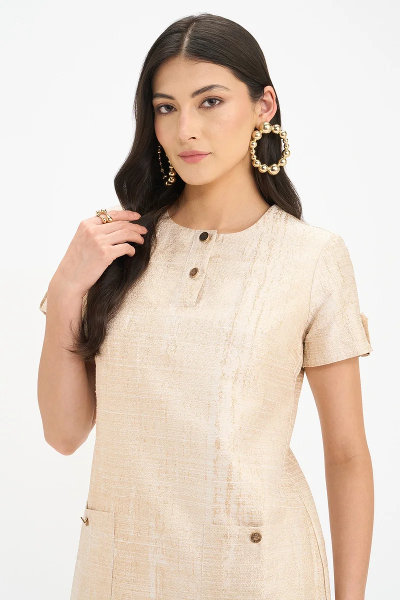 Virgio  Self Design Viscose Mini Dress for Women for Women | Best Price UAE