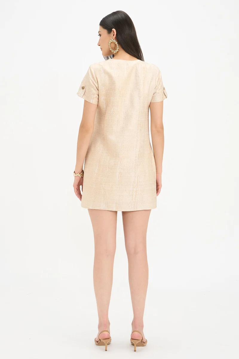 Virgio  Self Design Viscose Mini Dress for Women for Women | Best Price UAE