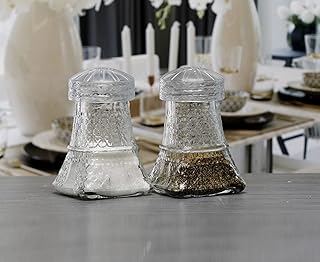 Circleware Eiffel Tower, Set of 2 Clear Salt and Pepper Shaker, 4oz - Image 1