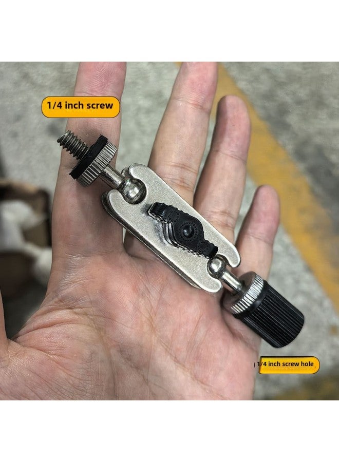 Generic 1/4 Turn 1/4 Screw Pan/tilt Bracket Replaces Mobile Phone Universal Wheel Adapter Pea Pods Connection Anti-tooth Accessories-Body Color:Silver Strange Hand (1/4 Screw + 1/4 Screw Hole)  - Image 1
