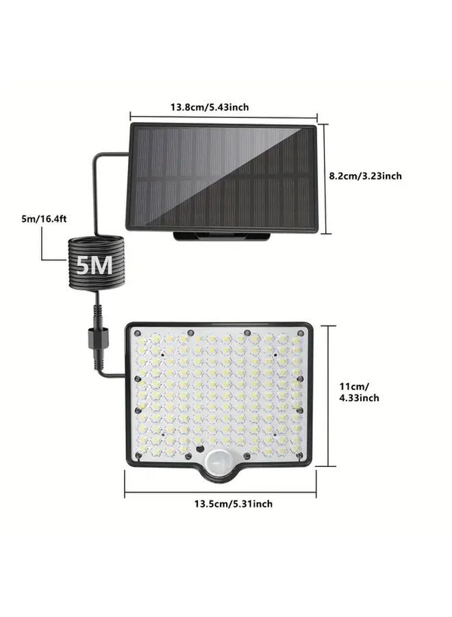 2Pcs Solar Outdoor Wall Light 128 LED Remote Control 3 Modes IP65 1800mAh Battery - Image 4