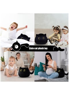 Arabest 10'' Black Cat Plush Body Pillow, Cute Cat Pillow Soft Baby Plushies for Kids, Cat Stuffed Animals Kawaii Plush Toys Gift for Boys Girls (Black, 10 Inch)  - Image 5