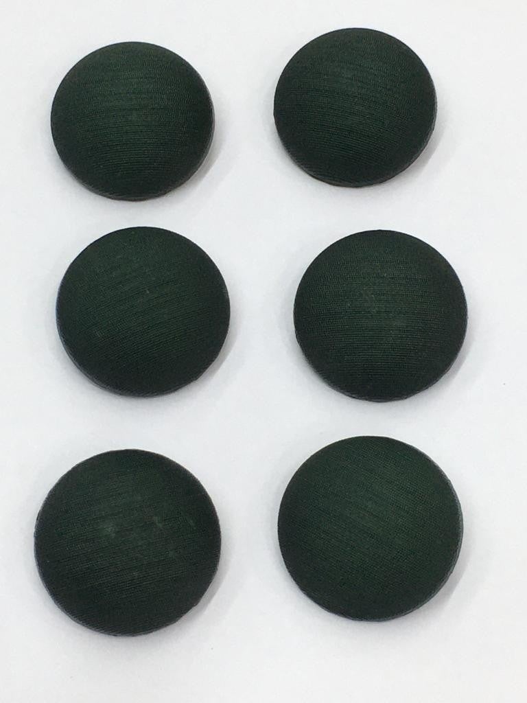 Karan Tuhafiye Karan Haberdashery Italian Matte Pearl Domed Model Cardigan Vest Button Set 6 Piece Set Emerald Green - Image 1