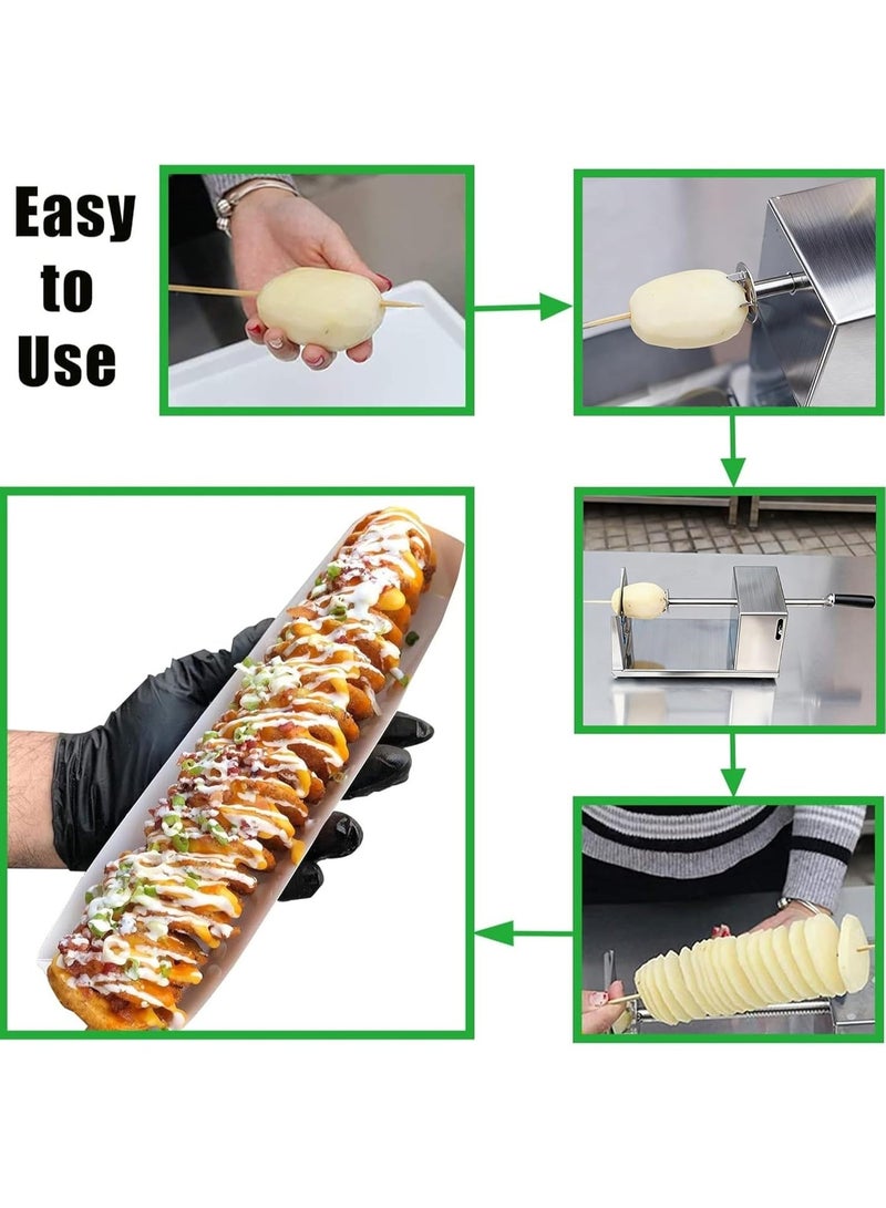 FDTY Stainless Steel Manual Tornado Spiral Potato Chips Twister Vegetable Cutter - Image 3