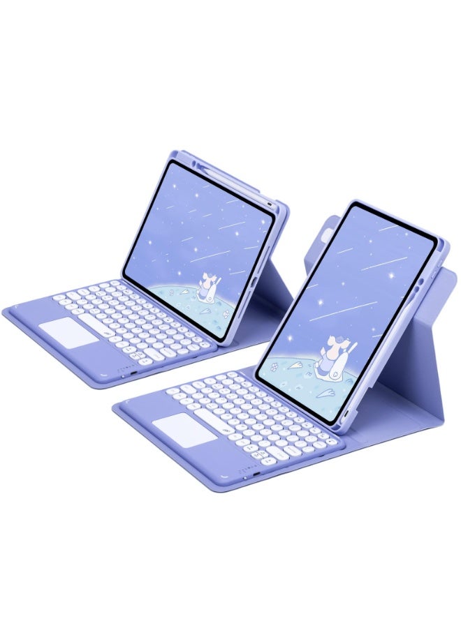 Keyboard for iPad (A16) 11th Generation 11 Inch 2025 (A3355,A3356) Rotating Bracket Case with Pencil Holder Detachable Keyboard with Magnetic Cover - Image 1