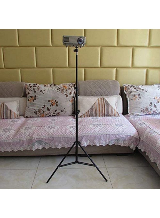 Projector Tripod Stand 46cm to 200cm, Foldable Tripod Floor Stand, Outdoor Mount for Projector, Camera, Webcam (Weight Bearing 1.5kg)  - Image 2