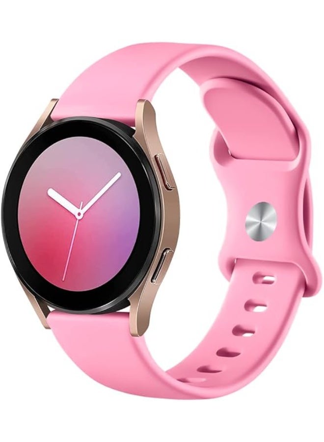 22mm Silicone Buckle Band Compatible with Samsung Galaxy Watch 3 45-46mm / Gear 3, Soft Silicone Sport Waterproof Strap for Huawei Watch GT3 46mm / GT2E / GT 46mm / GT2 Pro / GT2 46mm / GTR3 / GTR4 Pro - Pink - Image 2