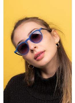 Focus On Wilson Matte Blue Unisex Sunglasses  - Image 3