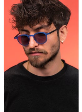 Focus On Wilson Matte Blue Unisex Sunglasses  - Image 4