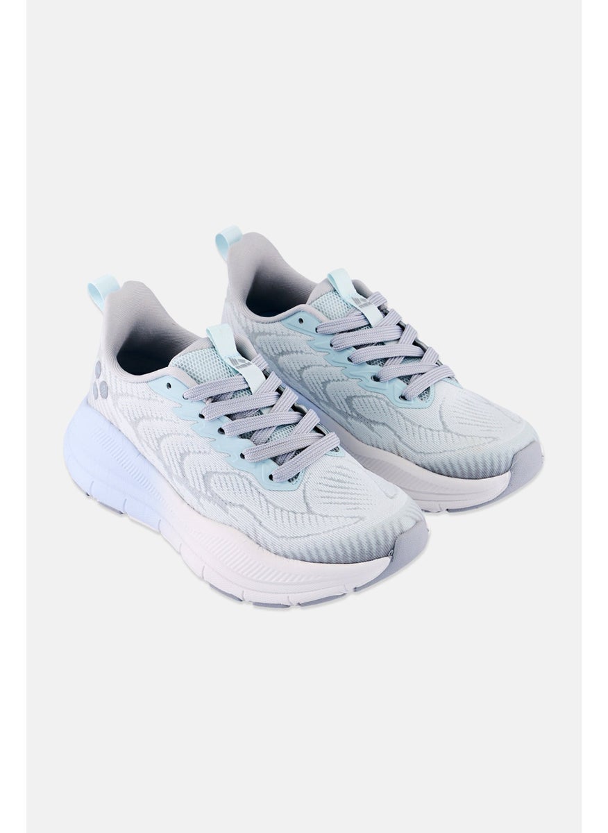 RBX Women Brand Logo Lace Up Training Shoes, Light Blue  - Image 1
