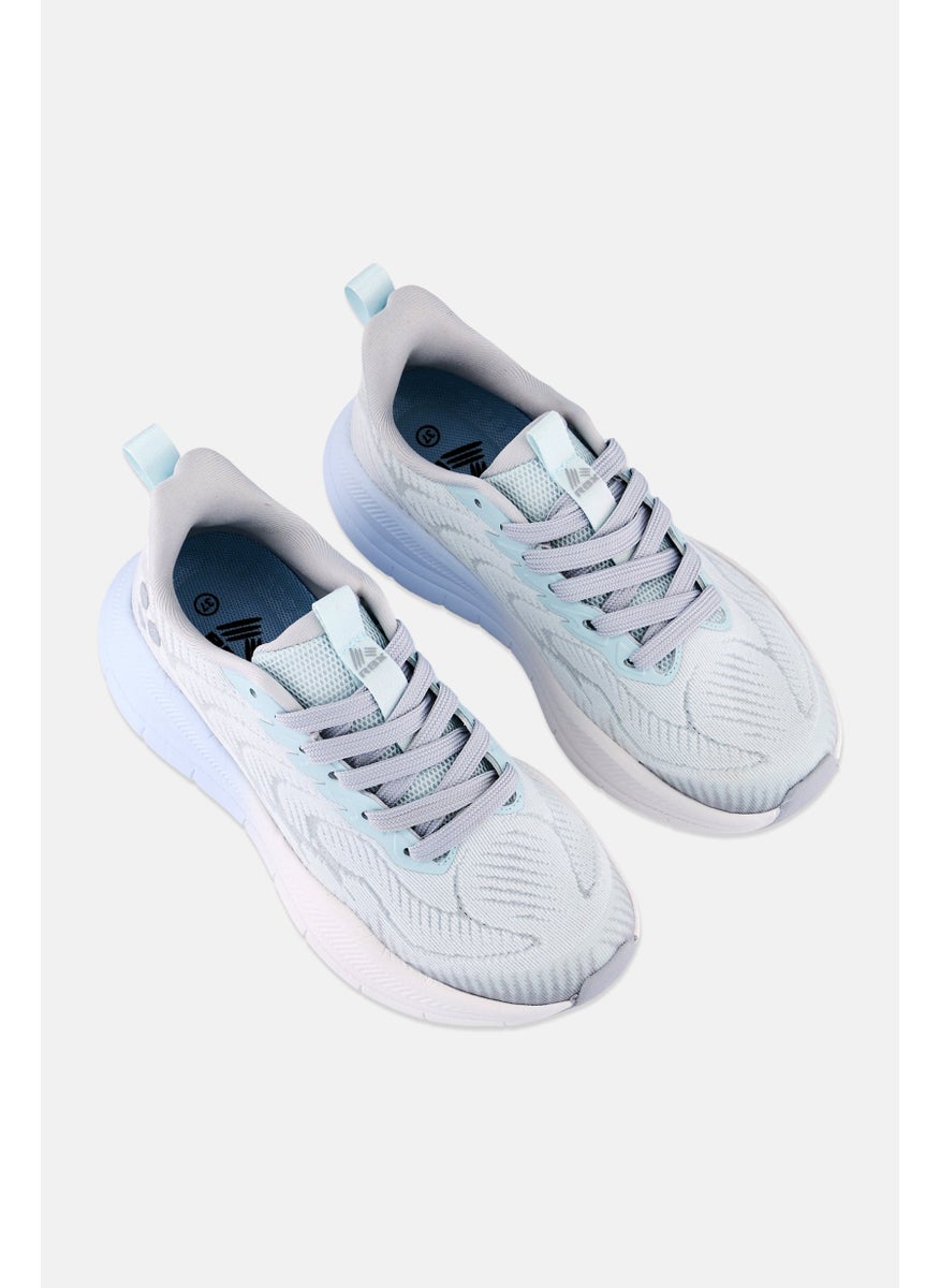 RBX Women Brand Logo Lace Up Training Shoes, Light Blue  - Image 4