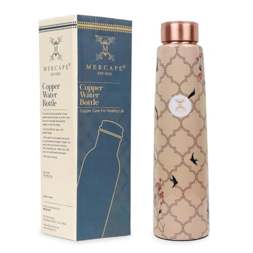 MERCAPE® MERCAPE Elevate Your Wellness Journey Pure Copper Water Bottle - Advanced Leak Proof, Joint Less for gym, school, office & Gift (900ml) - Image 1