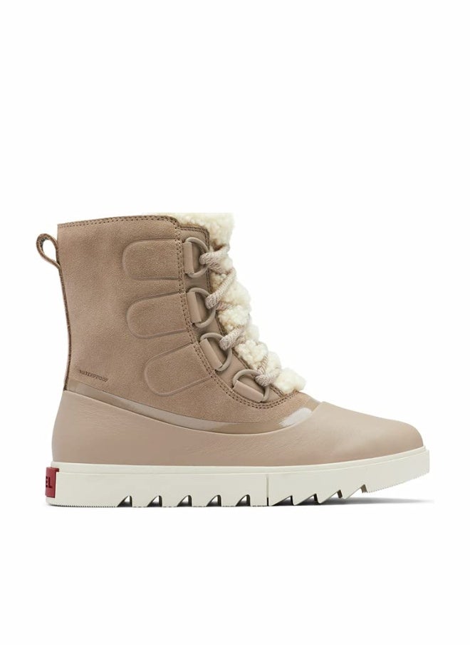 Sorel Women's Joan of Arctic Next Lite Boot â€” Omega Taupe, Fawn â€” Waterproof Leather & Suede Snow Boots â€” Size 9 - Image 1