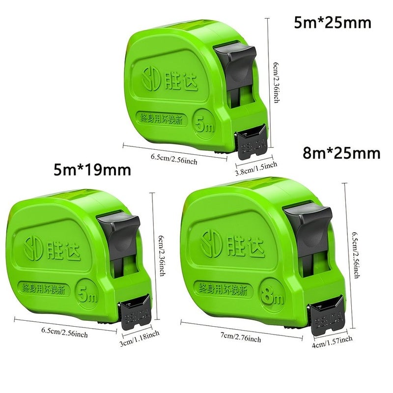 Industrial Heavy Duty Tape Measure 314.96 Inch 25 Mm ABS Casing Dual Lock Mechanism Nylon Coated Blade Anti Fall For Construction - Image 5