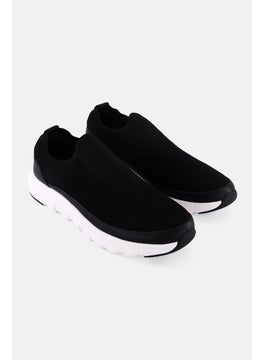 Men Slip On Training Shoes, Black