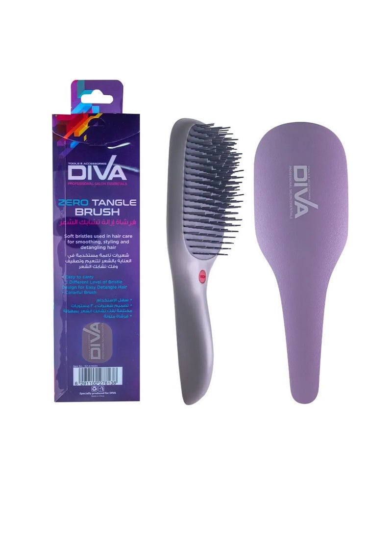 Diva Zero Tangle Brush Purple - Image 1