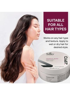 SILKY Zero Opaque Styler - Flexible & Strong Hold Hair Wax for Wet & Dry Hair - Versatile Hair Styling Wax for All Hair Type - Organic Hair Wax for Natural & Smooth Finish - 100ml  - Image 2