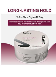 SILKY Zero Opaque Styler - Flexible & Strong Hold Hair Wax for Wet & Dry Hair - Versatile Hair Styling Wax for All Hair Type - Organic Hair Wax for Natural & Smooth Finish - 100ml  - Image 4