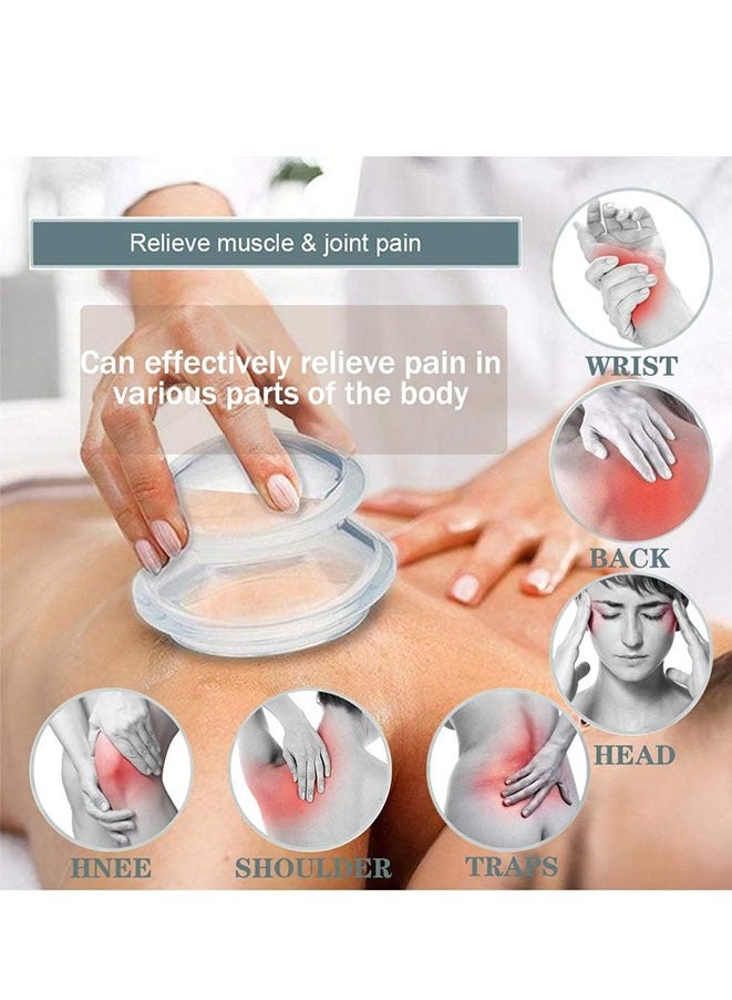 مويكسين مجموعة العلاج بالحجامة بثلاثة أحجام - استوديو العلاج بالحجامة الاحترافي ومجموعة الحجامة المصنوعة من السيليكون للاستخدام المنزلي، شفط أقوى، مناسبة للتدليك العضلي اللفافي، والعضلات، والأعصاب، وآلام المفاصل - Image 4