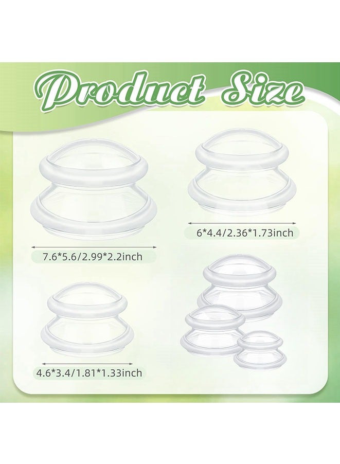 مويكسين مجموعة العلاج بالحجامة بثلاثة أحجام - استوديو العلاج بالحجامة الاحترافي ومجموعة الحجامة المصنوعة من السيليكون للاستخدام المنزلي، شفط أقوى، مناسبة للتدليك العضلي اللفافي، والعضلات، والأعصاب، وآلام المفاصل - Image 3